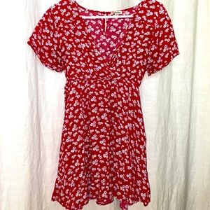 Red floral sundress
